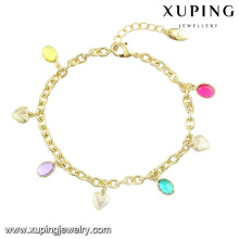 74581 pulseras baratas del oro de 14k del turco de la joyería de la moda de Xuping para las mujeres